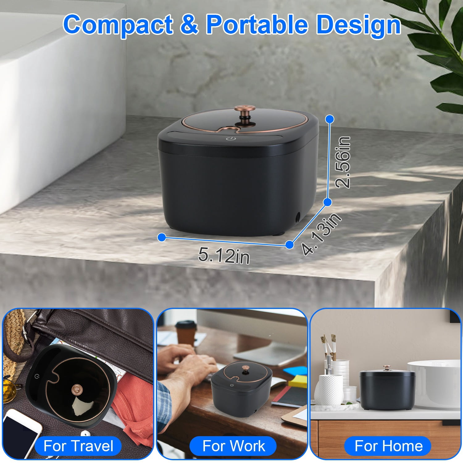 Imountek 45kHz Ultrasonic Cleaner for Dentures, Ultrasonic Retainer Cleaner with UV Lights 3 Modes 230ML Capacity for Denture Mouth Guard Aligner Dental Trays Braces Jewelry