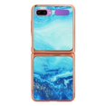 thumbnail image 1 of Funda de vidrio templado para teléfono móvil Funda protectora trasera Funda protectora para Galaxy Z Flip Azul, 1 of 5