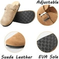 thumbnail image 7 of Boston Clogs for Women Boston Clogs Dupes Suede Soft Leather Clogs Classic Cork Clog Antislip Sole Slippers Waterproof Mules House Sandals with Arch Support and Adjustable Buckle Unisex, 7 of 7