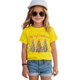 thumbnail image 2 of Ulanda Boys Girls Christmas Shirt Kids Christmas Tree T-Shirts Funny Toddler Xmas Holiday Short Sleeve Tees 2025 (Yellow, 9-10 Years), 2 of 6