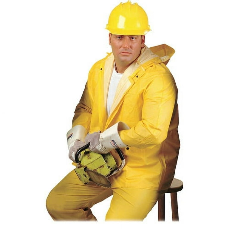 River City Three-piece Rainsuit - Recommended for: Agriculture, Construction, Transportation, Sanitation, Carpentry, Landscaping - 4-Xtra Large Size - Water Protection - Snap Closure - Polyester, Polyvinyl Chloride (PVC) - Yellow - 1 Each River City Three-piece Rainsuit - Recommended for: Agriculture, Construction, Transportation, Sanitation, Carpentry, Landscaping - 4-Xtra Large Size - Water Protection - Snap Closure - Polyester, Polyvinyl Chloride (PVC) - Yellow - 1 Each