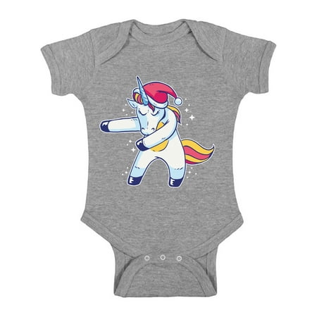 

Awkward Styles Ugly Christmas Baby Outfit Bodysuit Xmas Dancing Unicorn Romper