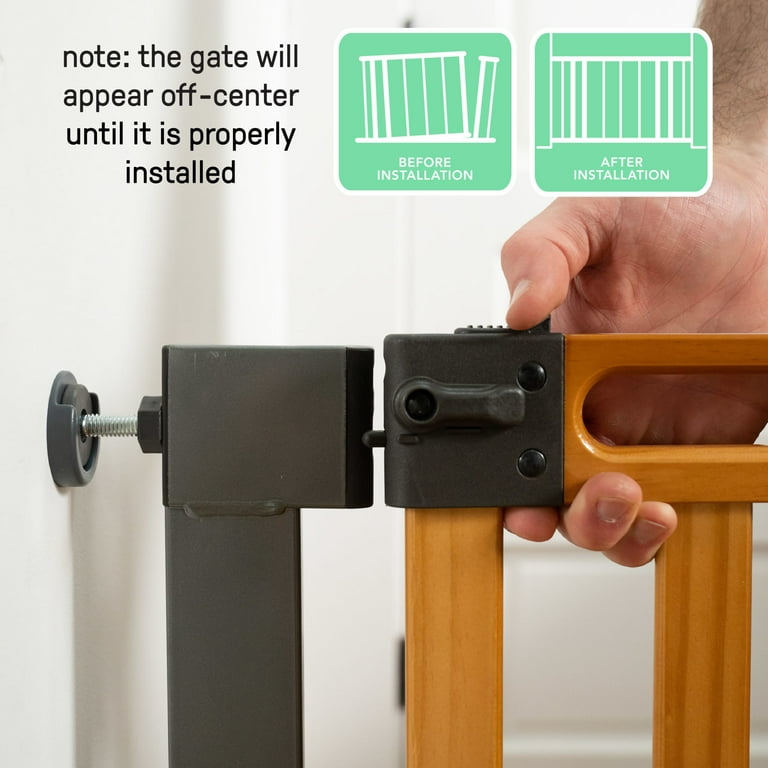 Summer West End Baby Safety Gate, Self-Closing, Adjustable, Honey