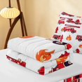 thumbnail image 5 of Erosebridal Fire Truck Zipper Queen Comforter Set with Fitted Sheet and 2 Pillowcases, Firefighter Zipper Bedding Set, White Red, 5 of 7