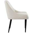 thumbnail image 5 of Meridian Furniture Camden Beige Linen Textured Fabric Dining Chair (Set of 2), 5 of 42