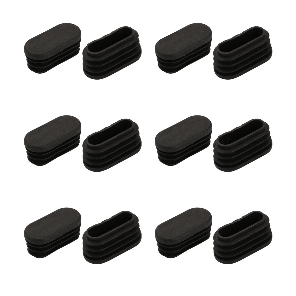 Unique Bargains 12pcs Furniture Accessory Desk Chair Oval Leg Tip Cap