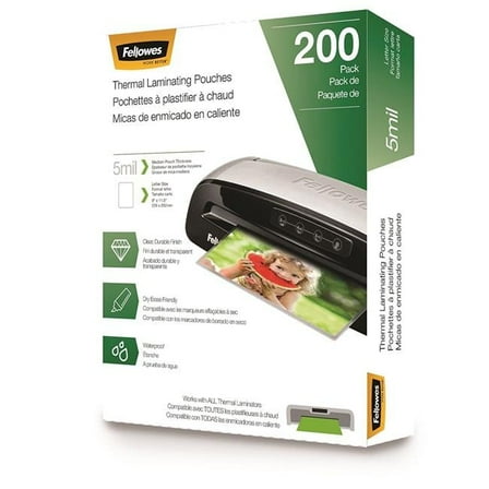 Fellowes  Laminating Pouches Letter 5 mil, Pack of 200