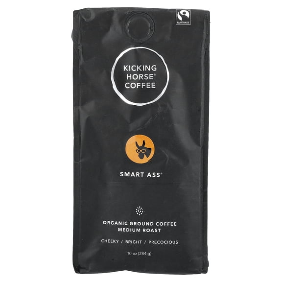 Kicking Horse Coffee Smart Ass Organic Ground Medium Roast Coffee 10 oz
