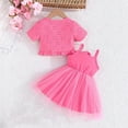 thumbnail image 4 of Placlothes Tutu Dress and Skirt Outfits for Girls 2 Piece Set with Cute Tops Little Girls and Big Girls Summer Fall Solid Hot Pink Birthday Kids Size 3 T, 4 of 8