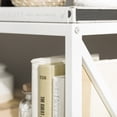 thumbnail image 6 of Walker Edison Rustic Metal 3-Shelf Bookcase, Grey Wash/White Metal, 6 of 16