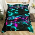 thumbnail image 2 of Manfei Kids Teens Adults Abstract Gradient Racing Car 2-Piece Comforter Cover Toddler Size,Geometric Honeycomb Hexagon Bedding Sets Toddler Size,Extreme Sport Ultra Soft Bed Set(No Comforter), 2 of 6
