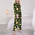 thumbnail image 3 of Balery Avocado Toast Conjunto de Pijama con Estampado para Mujer, Conjunto de Dos Piezas con Manga Larga, Ropa de Dormir Suave con Bolsillos, Pijamas Cómodos-Medium, 3 of 7
