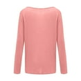 thumbnail image 5 of UJNDER Women's Solid Color Knit T Shirt Top Long Sleeve Basic Layering Shirts for Women Comfortable for All Seasons Pink M, 5 of 5