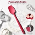 thumbnail image 3 of WWS-14in Extra-Long Spatula Spoon: 600ºF Heat Resistant Silicone Spoonula Cooking Utensils for Kitchen Use, Large Scoop Scraper with Flexible Edge & Firm Core for Heavy Mixing, Serving (Red), 3 of 4