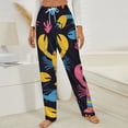 thumbnail image 3 of Colorful Lobsters Coral Reef Pattern Winter Female Pants Flannel High Waist Women Pants Lady Warm Straight Leg Plush Trousers, 3 of 7