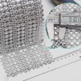 thumbnail image 3 of 10 Yards 9 Mètres, Bords Cousus en Strass, 16 Rangées de Ruban de Strass, Rouleaux de Diamants, Ruban de Strass en Maille, Décorations en Cristal Scintillant,, 3 of 3