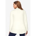 thumbnail image 2 of Jessica London Women's Plus Size Gold Button Mockneck Sweater, 2 of 5