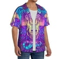 thumbnail image 4 of Xecao offers the Elephant in Tribal Style for Men's Casual Short-sleeved Shirt, a button-up collared shirt with a pocket, perfect for beach vacations and yacht travel in the Medium size., 4 of 7