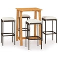 thumbnail image 4 of vidaXL Garden Bar Set Outdoor Patio Bar Stool Seating Multi Colors 3/5 Piece, 4 of 10