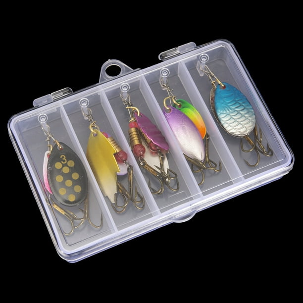 walmeck 10pcs Fishing Spinner Lures Set Spinnerbait Assorted Metal