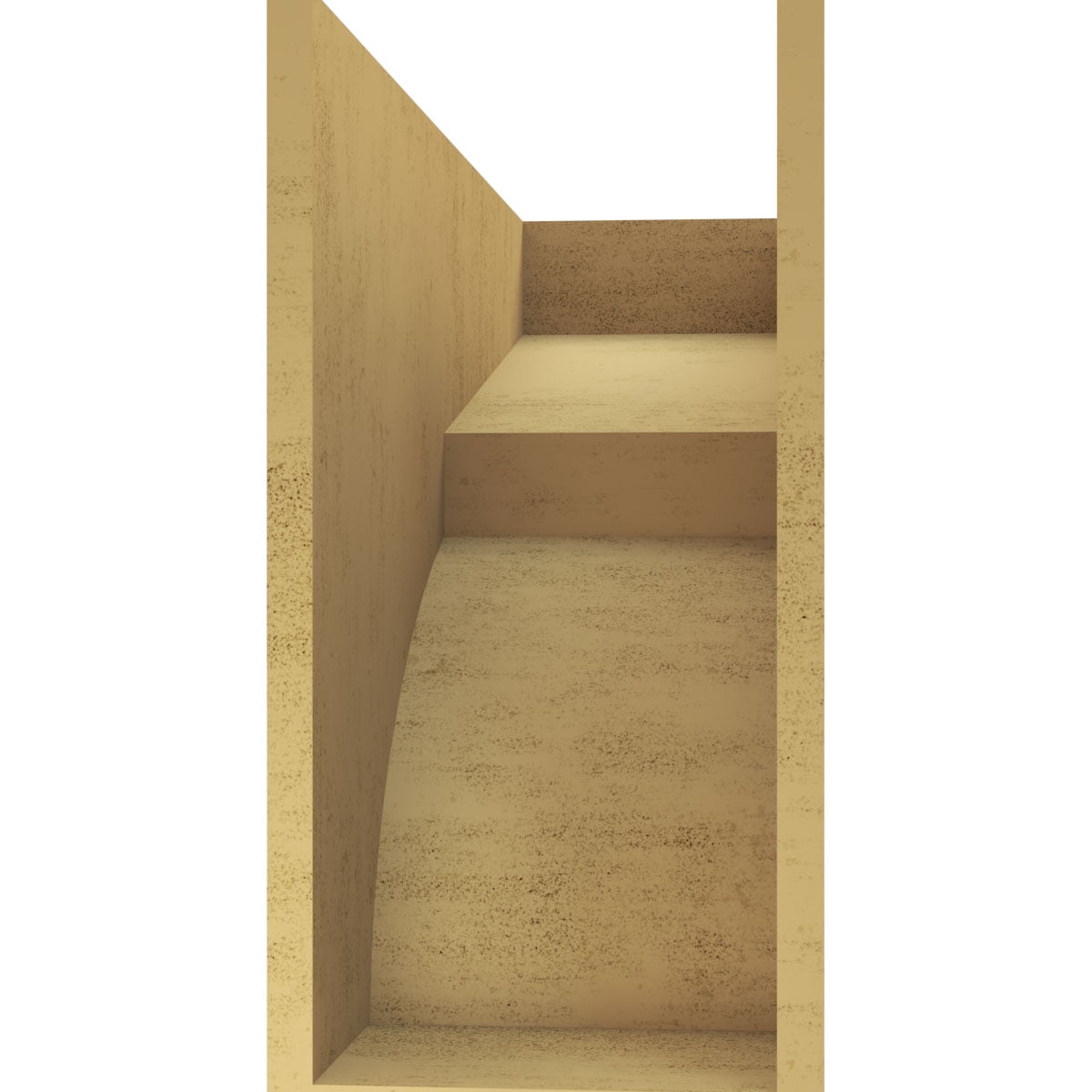 12"W x 36"D x 24"H Classic Monterey Rough Cedar Woodgrain TimberThane Corbel, Primed Tan