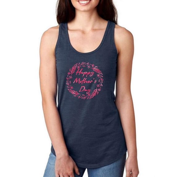 Mothers Day Bold Garland Racerback Tank Women -Image by Shutterstock, Female x-Small
