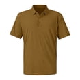 thumbnail image 2 of Qwertyu Men's Polo Shirts Short Sleeve Casual Summer Ice Silk Shirts for Men Quick Dry Breathable Collared Golf Shirts Brown S, 2 of 9