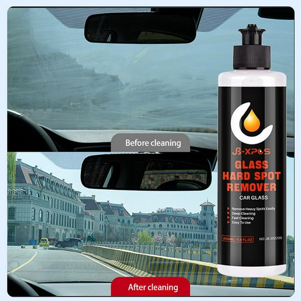 Removedor de manchas de agua dura, limpiador de película de aceite de parabrisas de automóvil, limpiador de película de aceite de vidrio de automóvil, removedor de manchas de 200ml DYNWAVEMX Limpiador de película de aceite