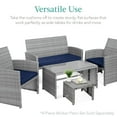thumbnail image 5 of Best Choice Products Set of 2 Multipurpose Patio Wicker Ottomans w/ Removable Cushions - Gray/Navy, 5 of 8