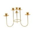 thumbnail image 2 of Candelabro portavelas con múltiples brazos, candelabro de Metal para fiesta, Mantel, escritorio, decoración del hogar y boda Oro L, 2 of 7