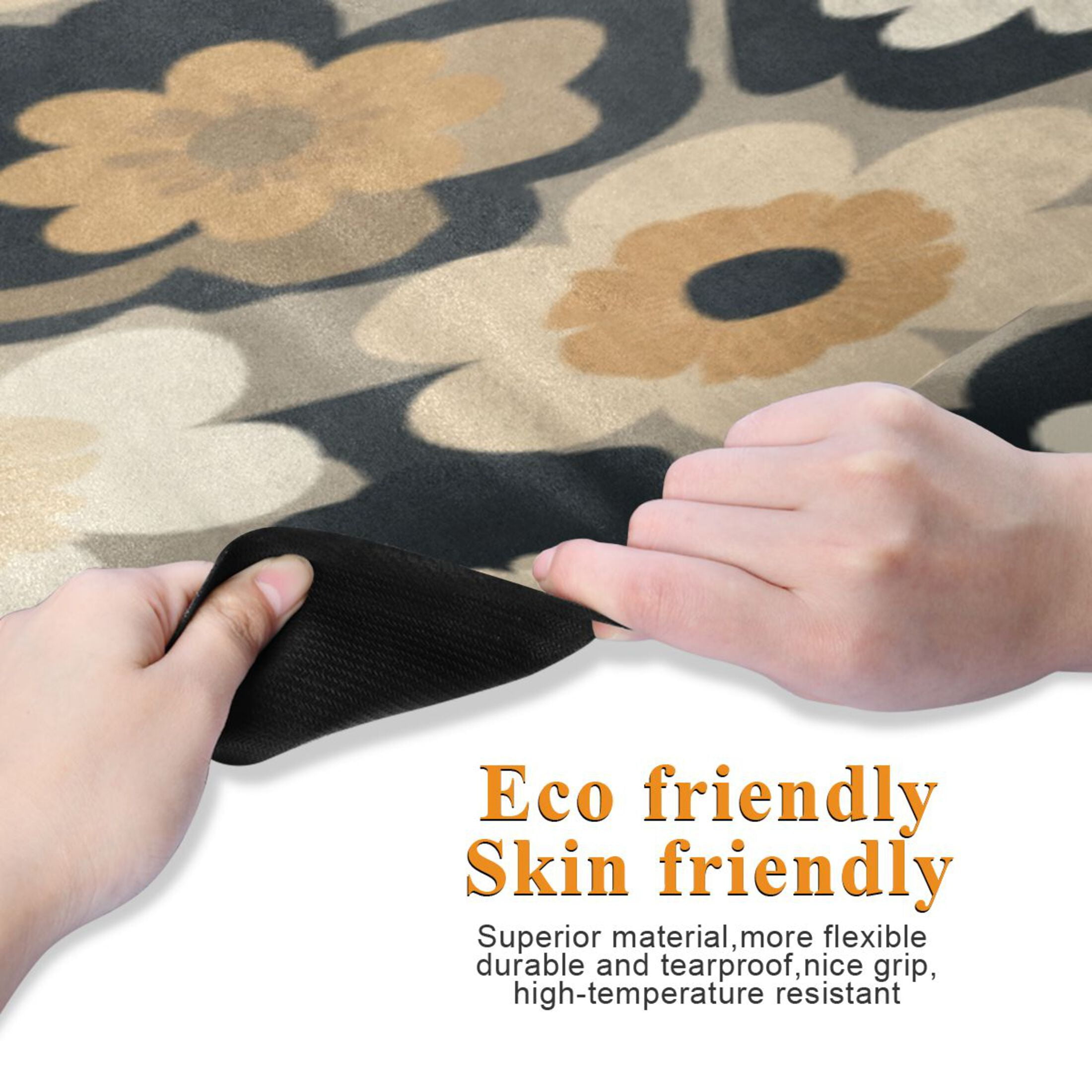BZSMCE Yoga Mat Women Fitness Mat Retro Floral Color Fusion Pattern
