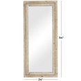thumbnail image 4 of DecMode 24" x 54" Brown Washed Beaded Wall Mirror, 4 of 12