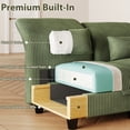 thumbnail image 5 of LLappuil Modular Sectional Sofa, Oversiezed Curved Sectional Couch with Storage & Hexagon Seat, Corduroy Sectional Sofa with Adjustable Arms & Backs for Living Room Green, 5 of 12