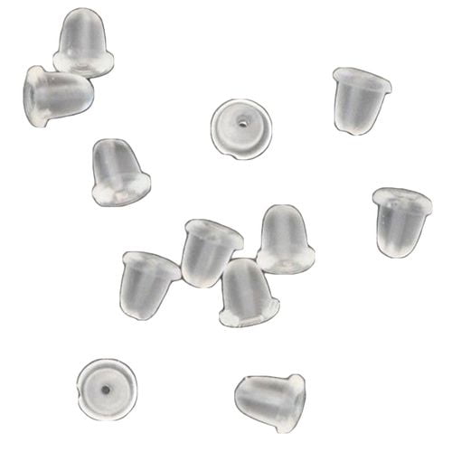 Sardfxul Creative 100 Set Clear Earrings Plastic Post Earrings Silicone Earring  Backs Ear Studs Piercing Retainers for Women Men  Walmartcom
