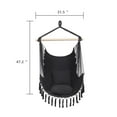 thumbnail image 4 of Ktaxon Hanging Hammock Chair with 2 Cushions, Anti-Slip Spreader Bar for Indoor & Outdoor, Black, 4 of 7