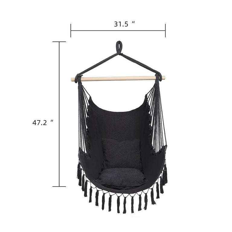 UBesGoo Hammock Chair Hanging Rope Swing Seat for Indoor Outdoor