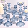 thumbnail image 1 of Juego de portavelas Simeitol Glass Blue Taper, juego de 12, 1 of 6