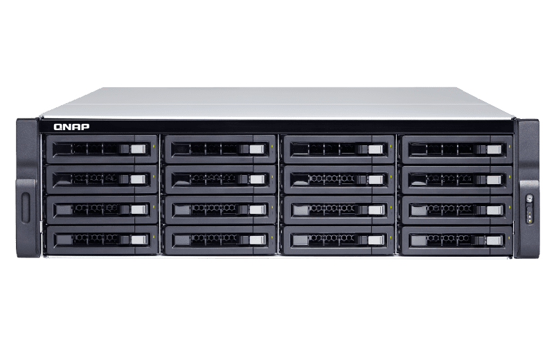 QNAP TVS-1672XU-RP-i3-8G-US 16 Bay Rackmount NAS with Redundant Power Supply and 8th Gen Intel Core i3 Processor iSER Supported. Built-in Mellanox ConnectX-4 Lx 10GbE Controller 8GB RAM 