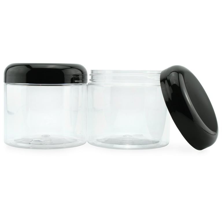 16 oz Clear Straight Sided Glass Jar with White Plastic Lid