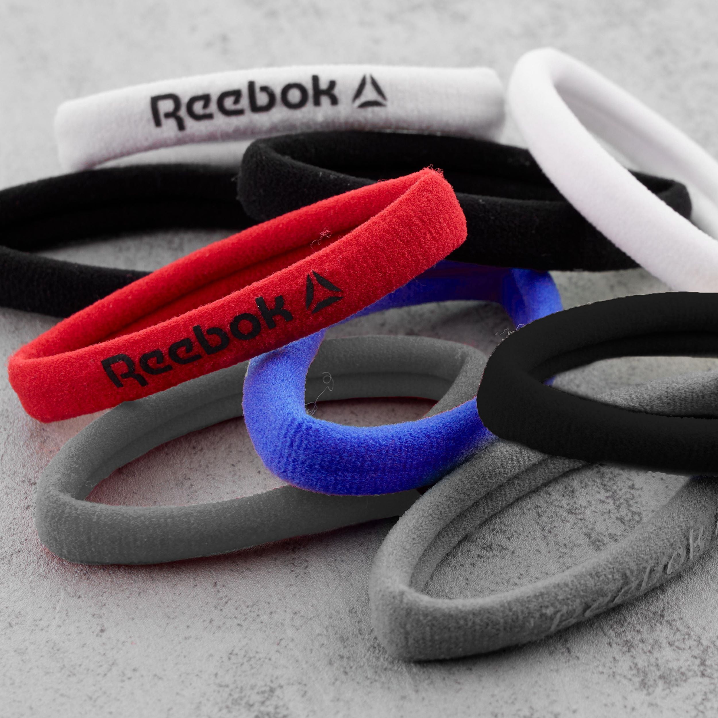 (2 pack) Reebok 9 Piece Ponyos For All Hair Types With Soft Fabric And Great Elasticity