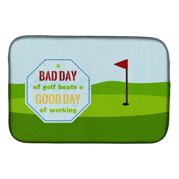 A Bad Day at Golf Dish Drying Mat