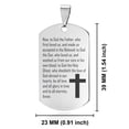 thumbnail image 2 of Stainless Steel Beloved Prayer Dog Tag Pendant Necklace, 2 of 3