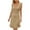 Khaki, variant on Diufon Dresses for Women Casual U Neck Fly Sleeve Dress Solid Color Ruffle Midi Derss