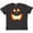 Retro Heather Black, variant on Toothy Grin Pumpkin Face in Orange Glow Youth T-Shirt