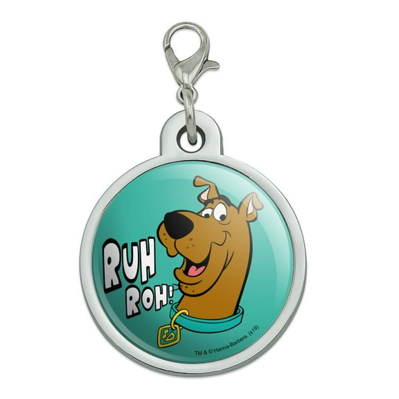 Scooby-Doo Ruh Roh Chrome Plated Metal Pet Dog Cat ID Tag
