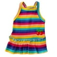 thumbnail image 1 of Vestido de rayas arcoíris para perros, vestido de verano para perros, vestidos para gatos, trajes de algodón suaves y transpirables para perros y ropa para perros, vestidos ligeros para, 1 of 6