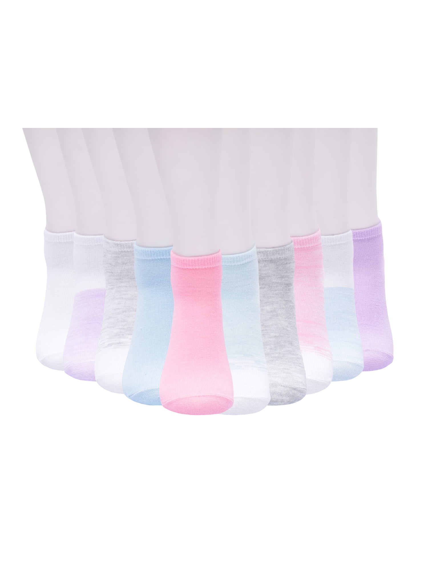 No Boundaries Womens Low-Cut Socks, 10-Pack, Sock Sizes 4-10