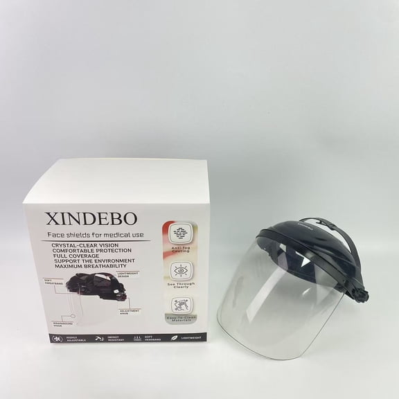 XINDEBO Face shields for medical use,Face Shields | Clear Plastic Face Shield for Women, Men, Anti-Fog, Lightweight Reusable Full Face Shield Mask, Safety Visor Cover