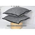thumbnail image 4 of Organic Cotton Pillow Covers With Fringe Boho Farmhouse Cushion Cover with Decorative Tassels Linen Like Textured Accent Pillowcases for Bed Couch Chair Sofa Living Room 20×20 Inch Gray Pack of 2, 4 of 7