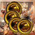 thumbnail image 4 of Ramiter 10 Pcs Assiettes en Papier Jetables 7 Pouces Feuille d'Or pour Fêtes et Rassemblements Four Grille-Pain Loup, 4 of 4